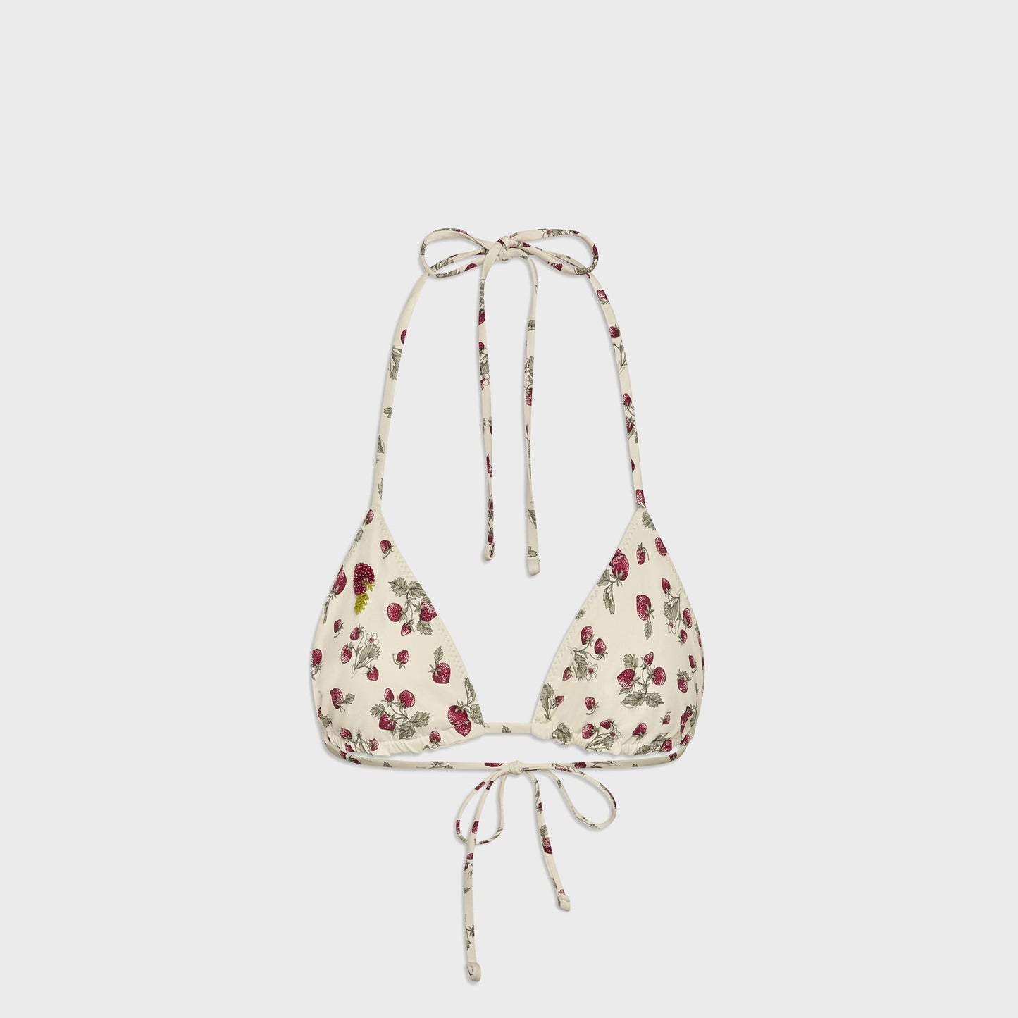 Women Kith Frankies Bikinis Nick Beaded Top - Strawberry Field Print