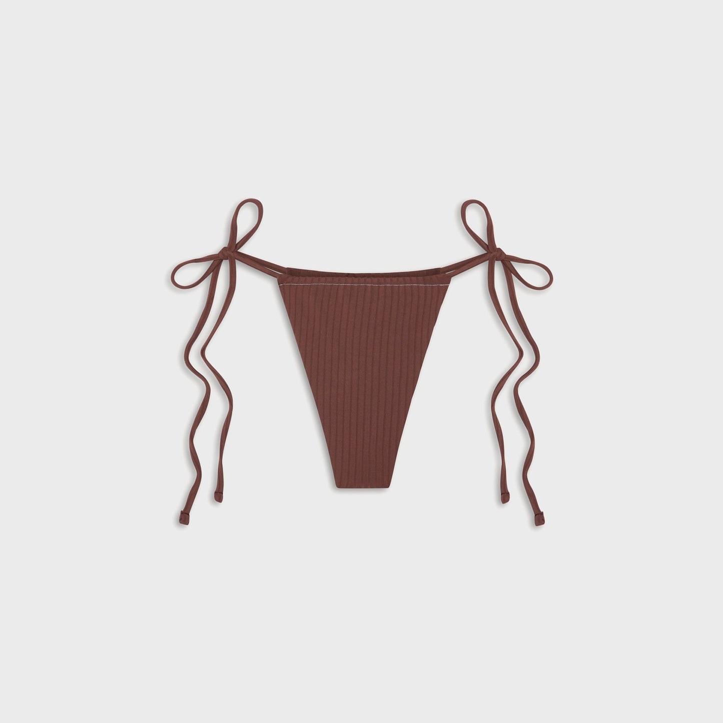 Women Kith Frankies Bikinis Tia Ribbed Bottom - Brown Sugar