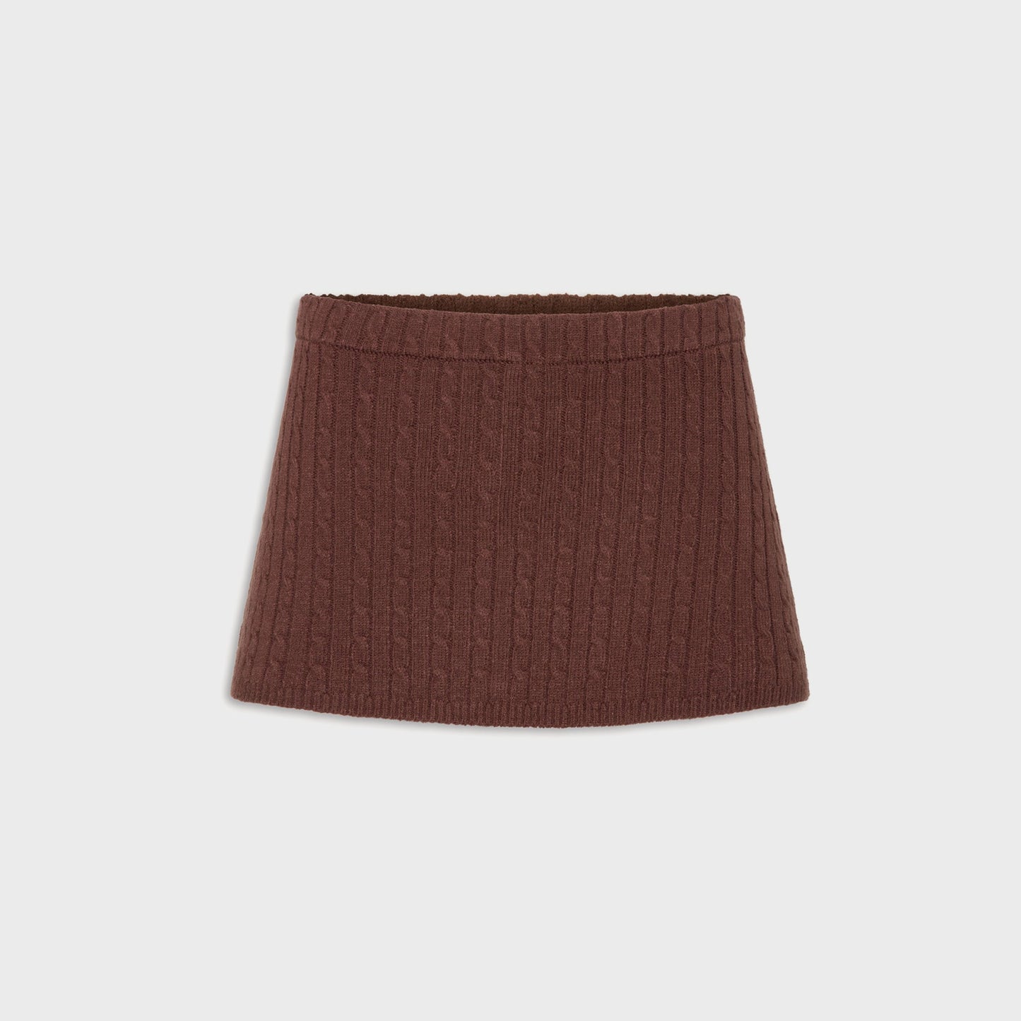 Women Kith Frankies Bikinis Marialla Cable Knit Skort - Brown Sugar
