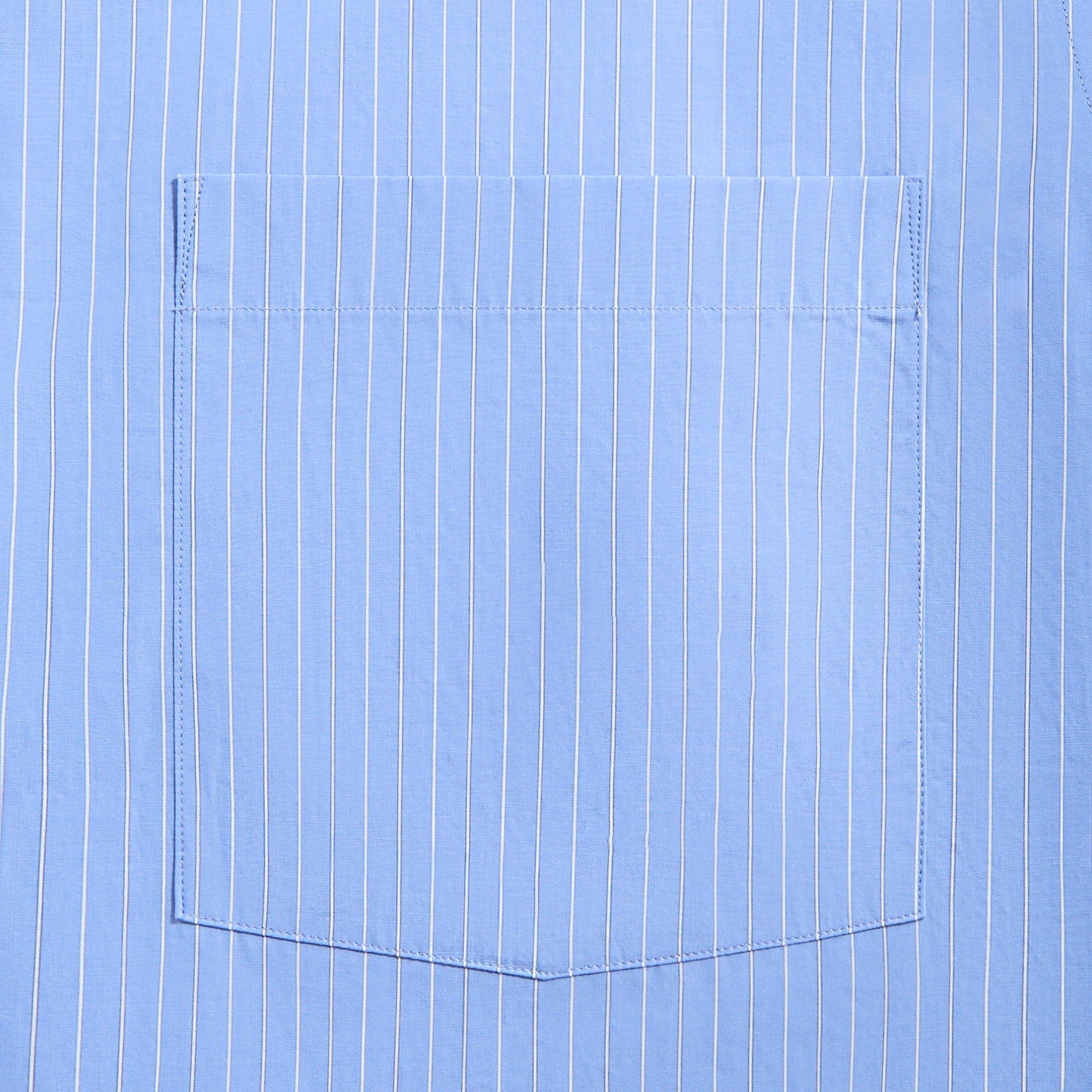 Men Kith Auralee Suvin High Count Cloth Stripe Half Sleeved Shirt - Blue Stripe