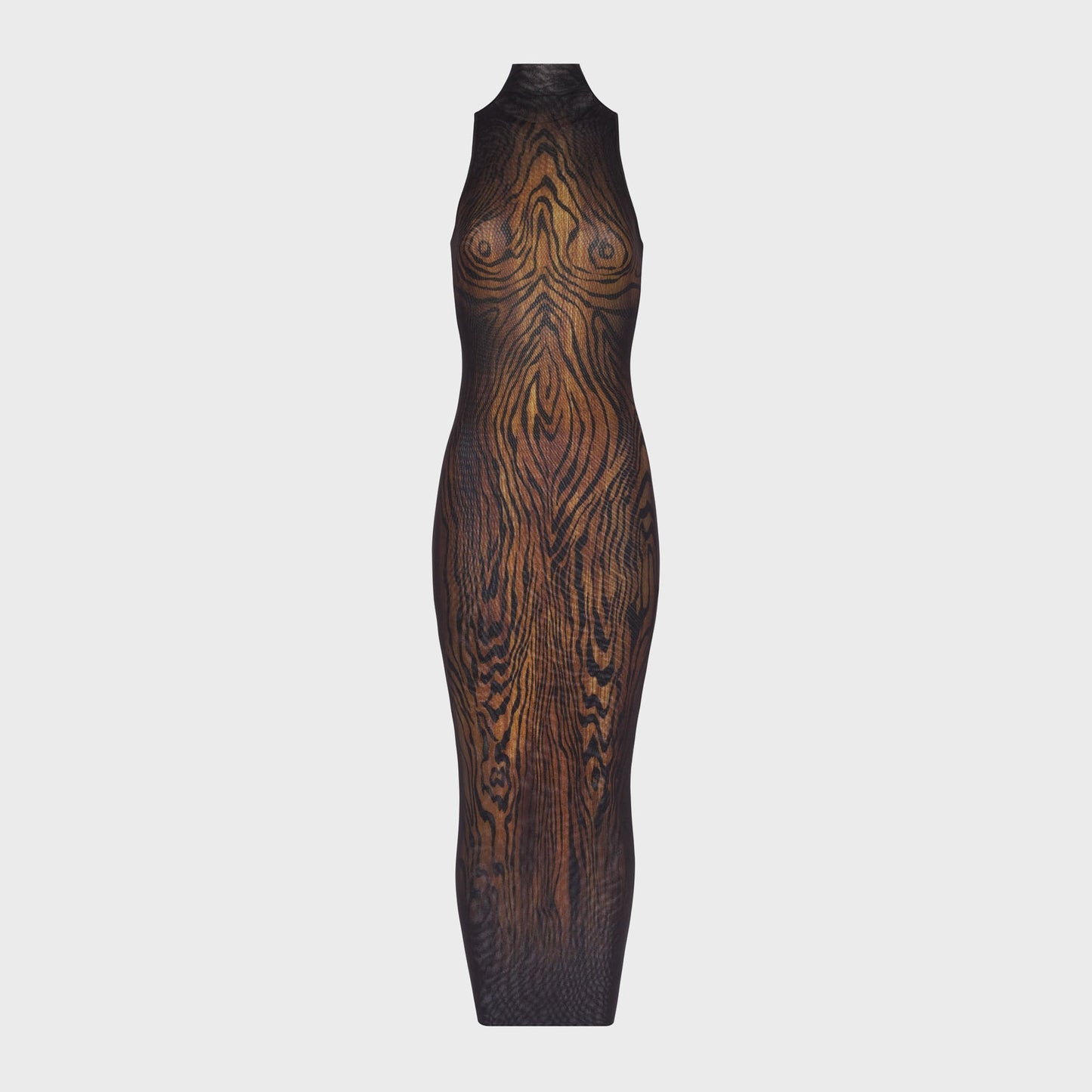 Women Kith Jean Paul Gaultier Mesh Long Dress Double Layer - Printed Woods