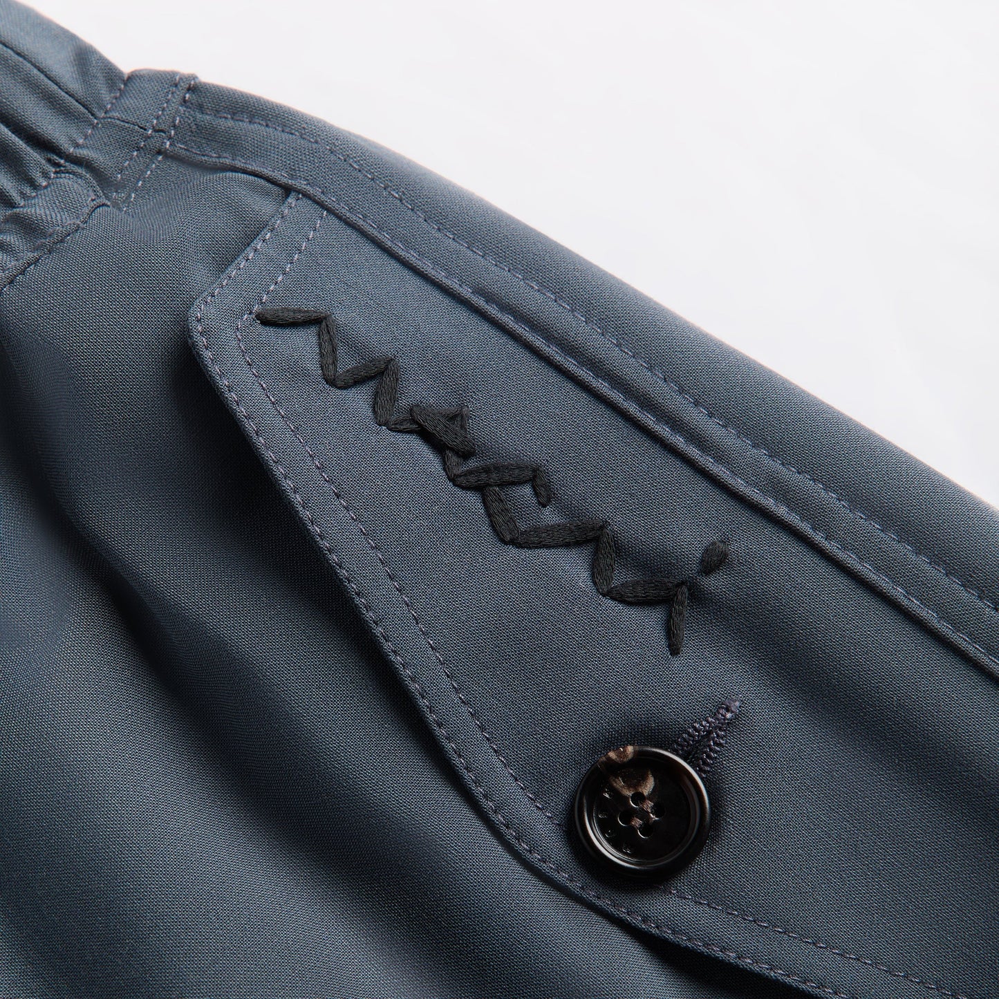 Men Kith Marni Light Wool Blend Drawstring Cargo Workwear Pants - Dark Ash