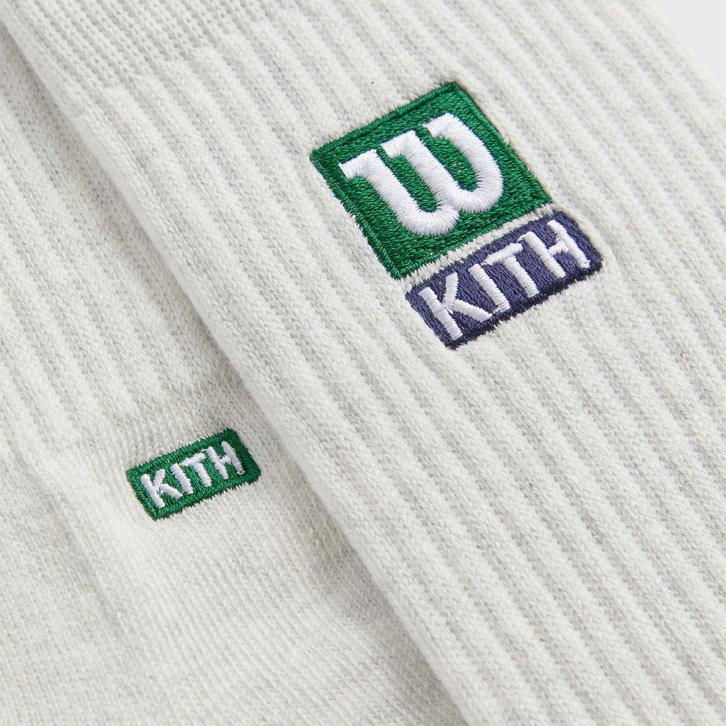 Men|Women Kith Kith for Wilson Logo Crew Socks - Light Heather Grey