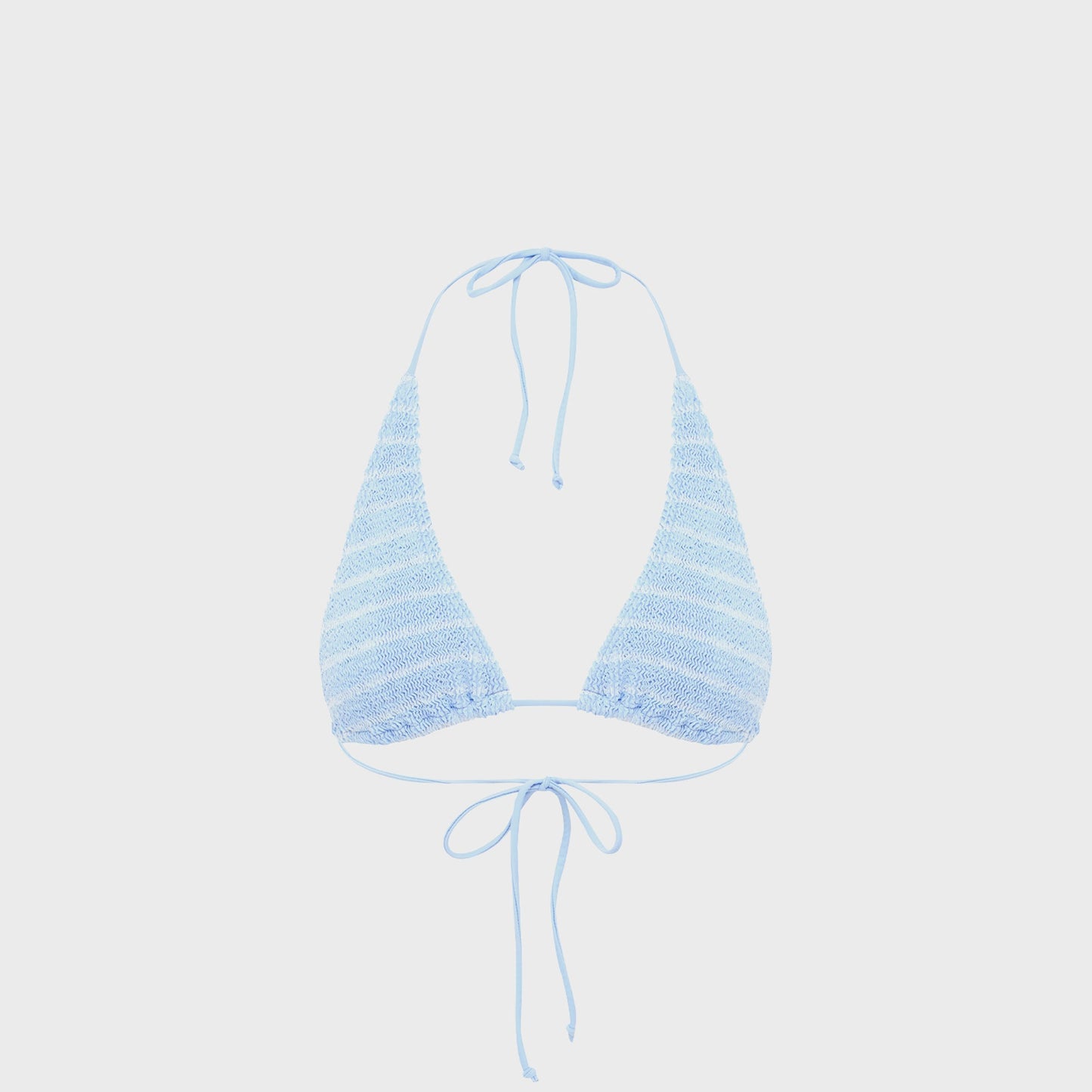 Women Kith Bond Eye Sofie Triangle Bikini Top - Powder Blue Stripe
