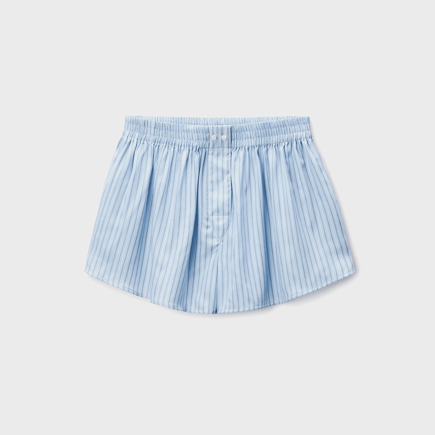 Women Kith T by Alexander Wang Boxer Short with Slash Pocket - Oxford Blue Multi