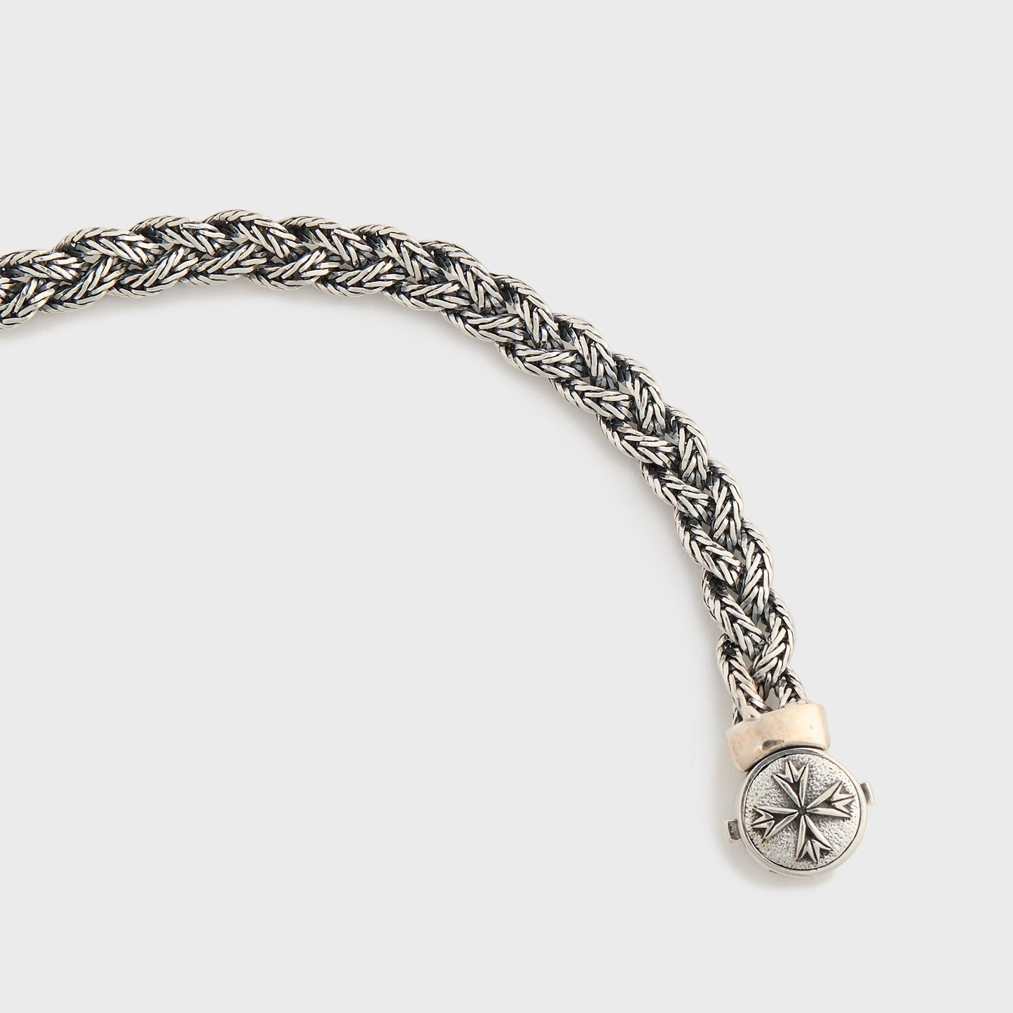 Men Kith Emanuele Bicocchi Diamond-Cut Braided Bracelet Small - Silver