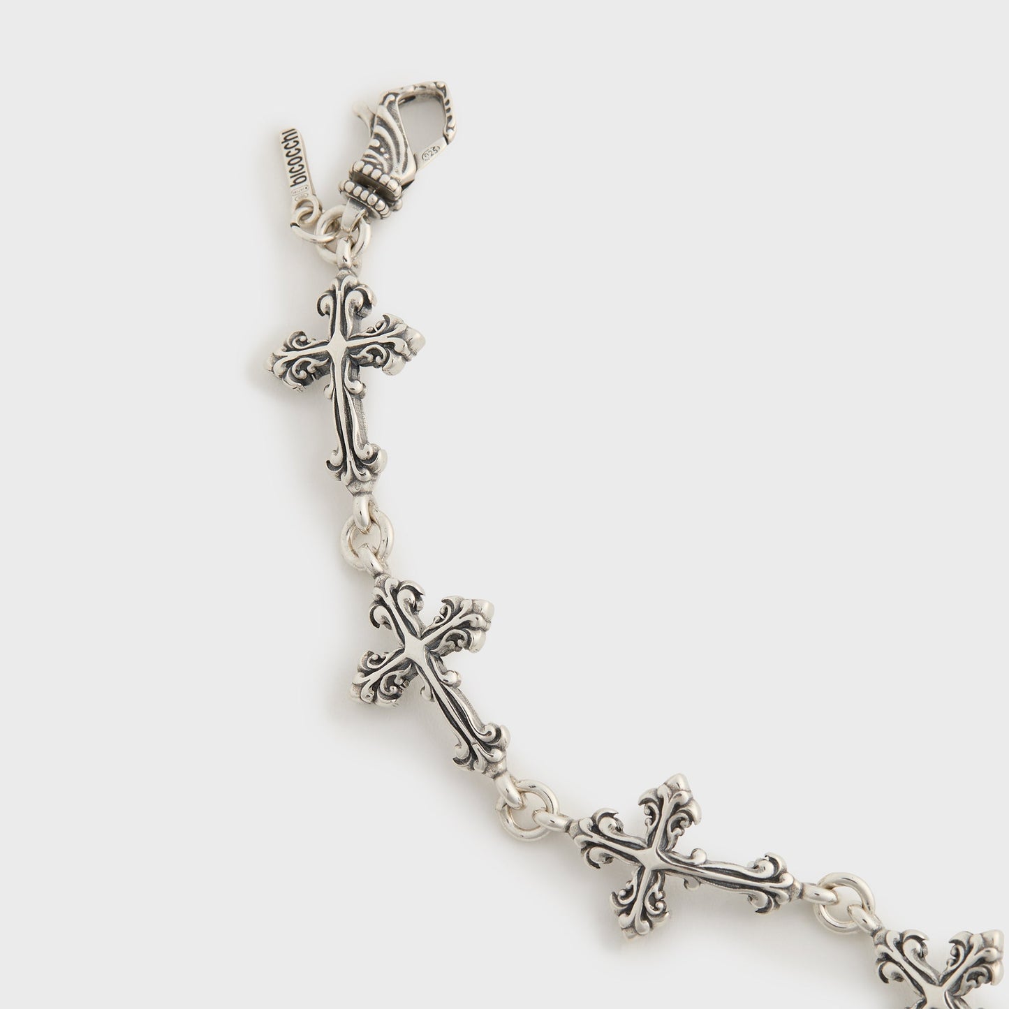 Men Kith Emanuele Bicocchi Large Multi-Cross Bracelet - Silver