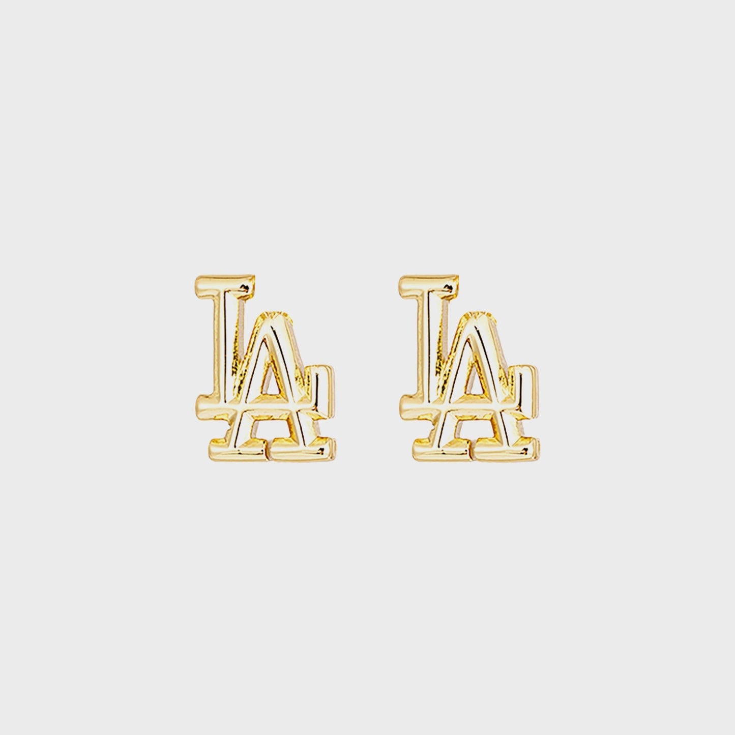 Women Kith Luv AJ The LA Logo Stud Earrings - Gold