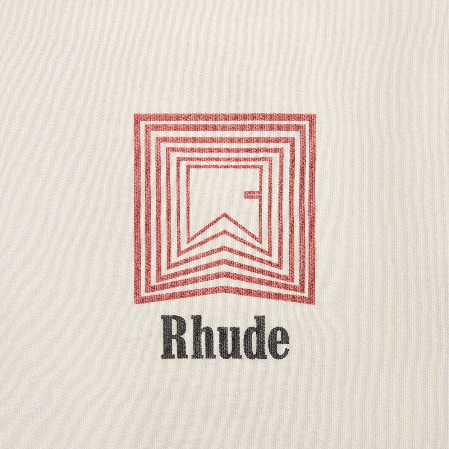 Men Kith Rhude Chevron Logo Repeat Tee - Vintage White