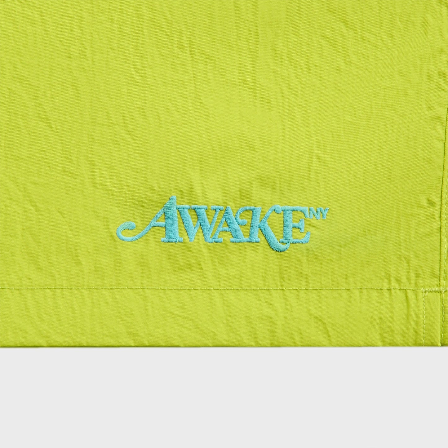 Men Kith Awake NY Classic Logo Swim Trunk - Lime Green
