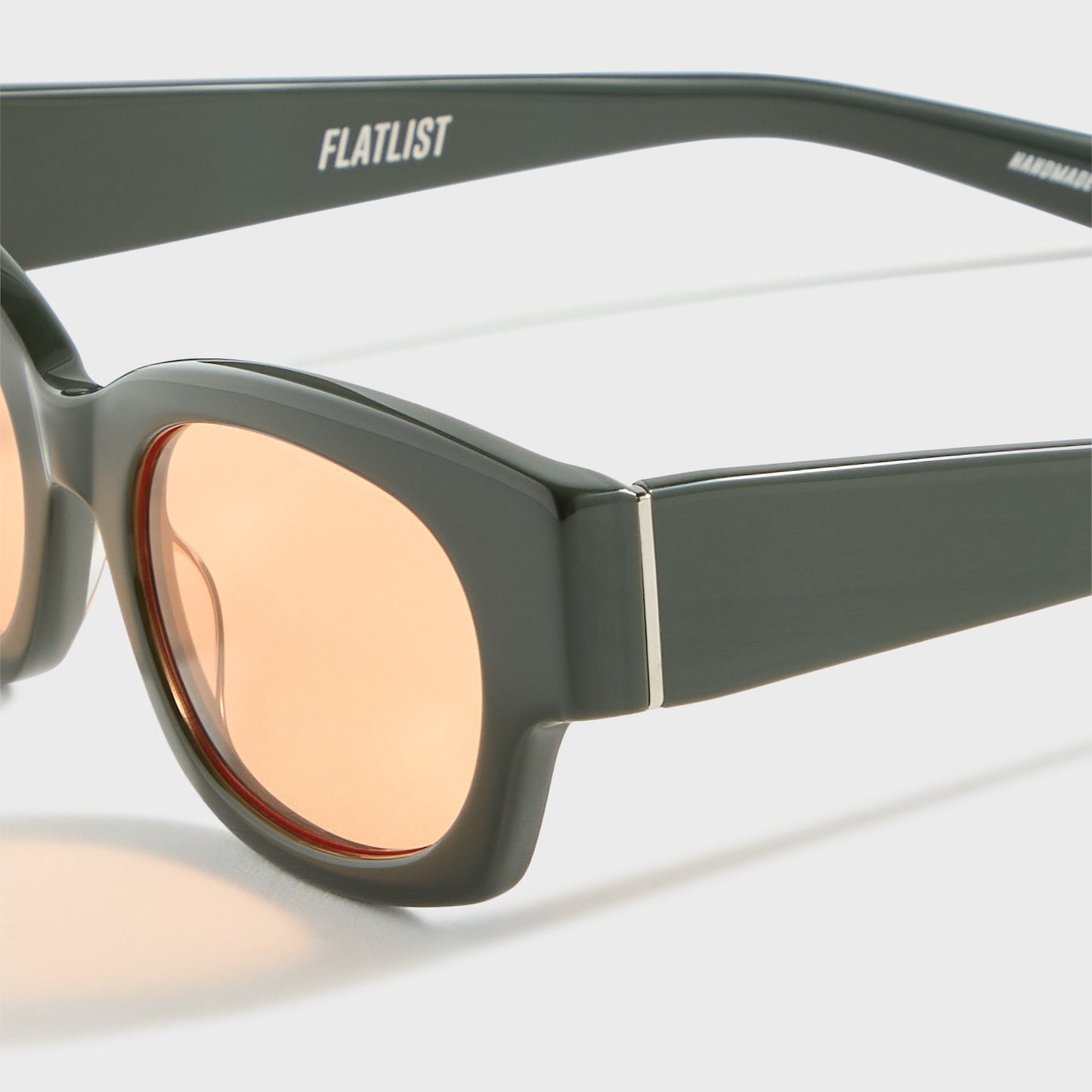 Men Kith Flatlist Shade 01 - Solid Forest Dk Green / Solid Orange Lens