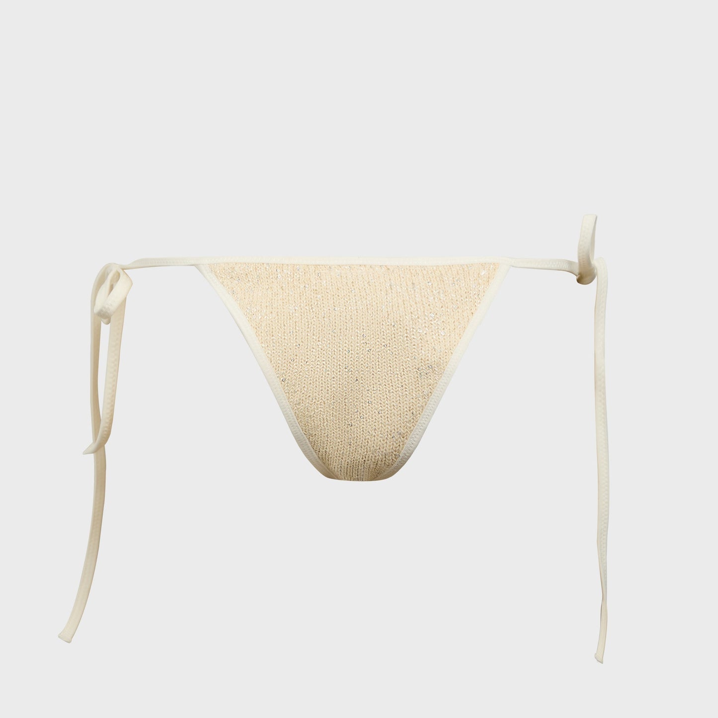 Women Kith Asta Resort Mia Bikini Bottom - Ivory Sequin