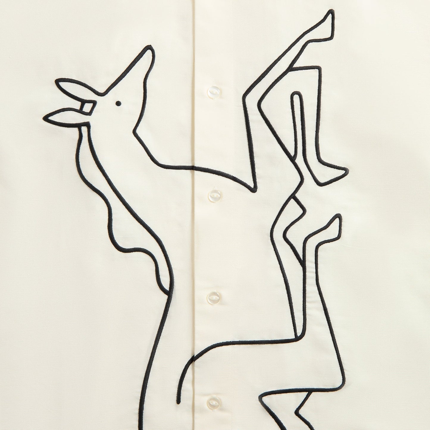Men Kith by Parra Vertical Horse Short Sleeve Shirt - Off White