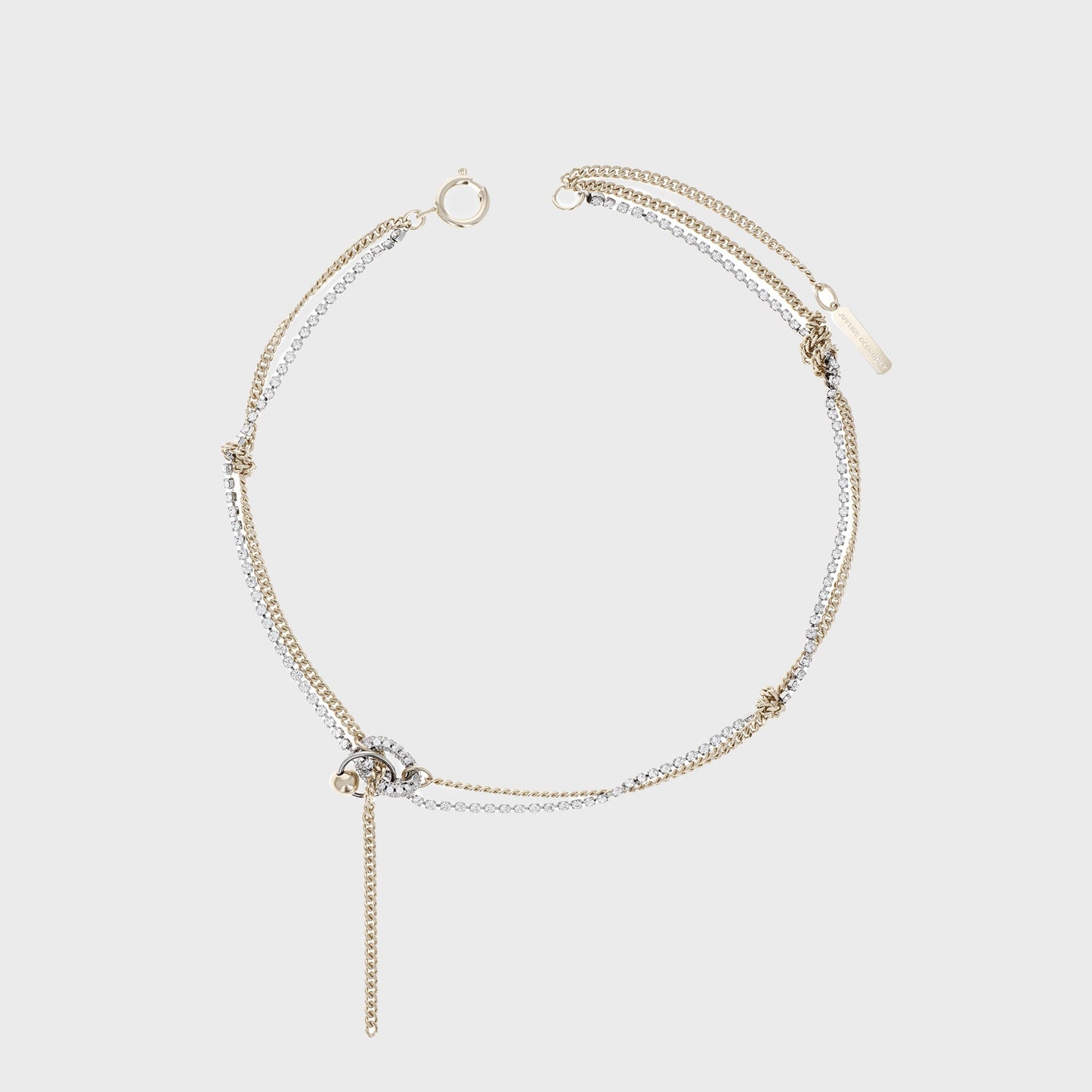 Women Kith Justine Clenquet Amber Necklace - Gold / Palladium