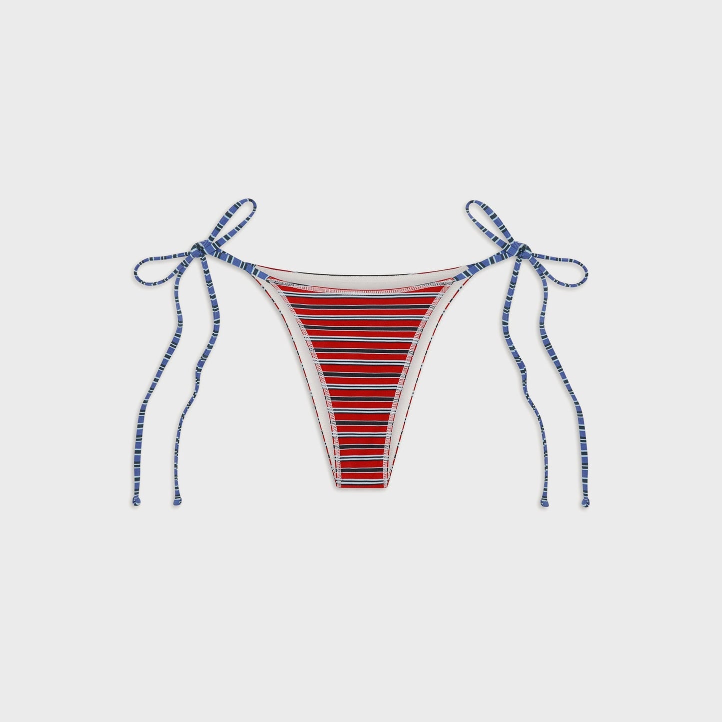 Women Kith Frankies Bikinis Mackenzie Cotton Bottom - Red Summer Stripe
