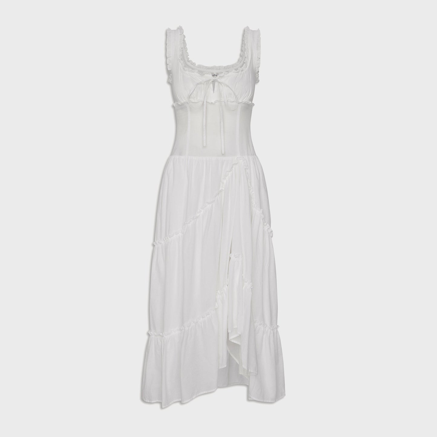 Women Kith Frankies Bikinis Keepsake Gauze Maxi Dress - Daisy White