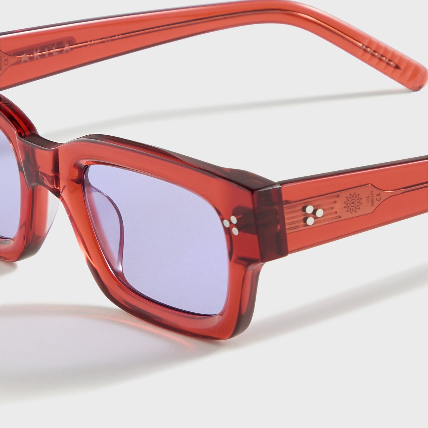Men Kith AKILA Syndicate Sunglasses - Red / Purple