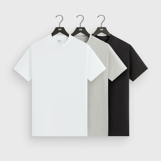 Men Kith Kith 3-Pack Undershirt - White / Heather Grey / Black
