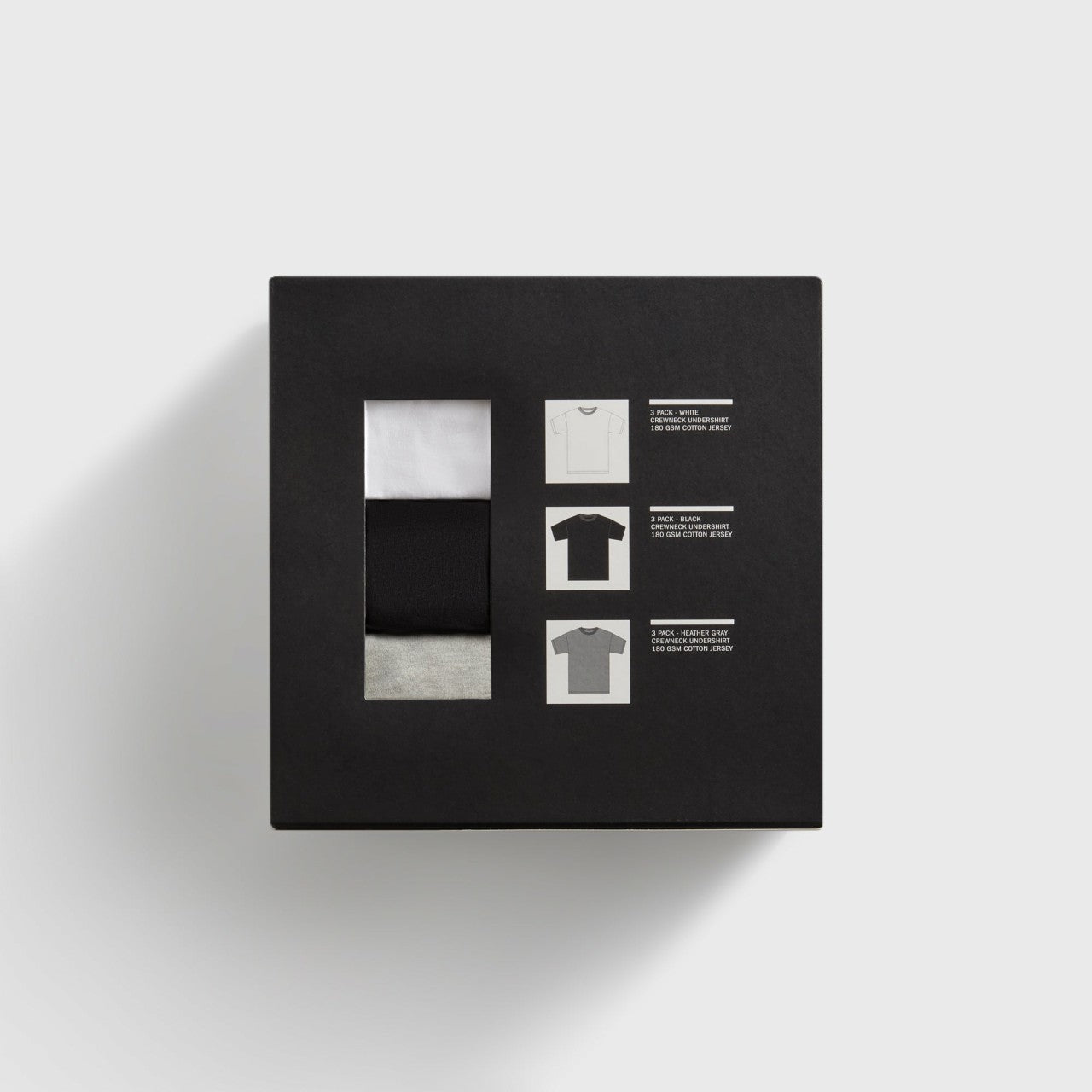 Men Kith Kith 3-Pack Undershirt - White / Heather Grey / Black