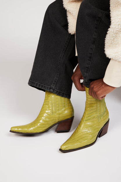 Intentionally Blank HILLARY CROC WESTERN BOOT