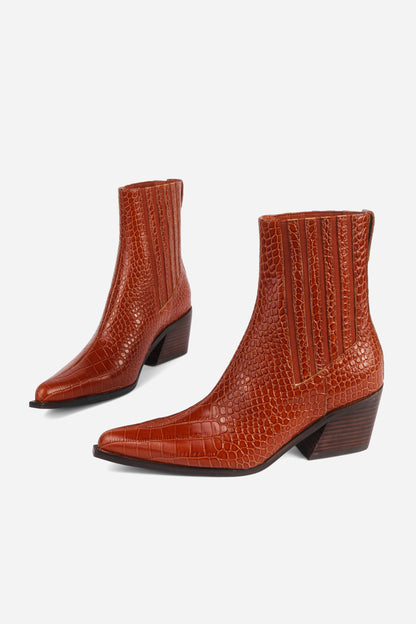 Intentionally Blank HILLARY CROC WESTERN BOOT