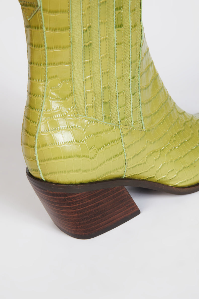 Intentionally Blank HILLARY CROC WESTERN BOOT