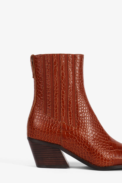 Intentionally Blank HILLARY CROC WESTERN BOOT