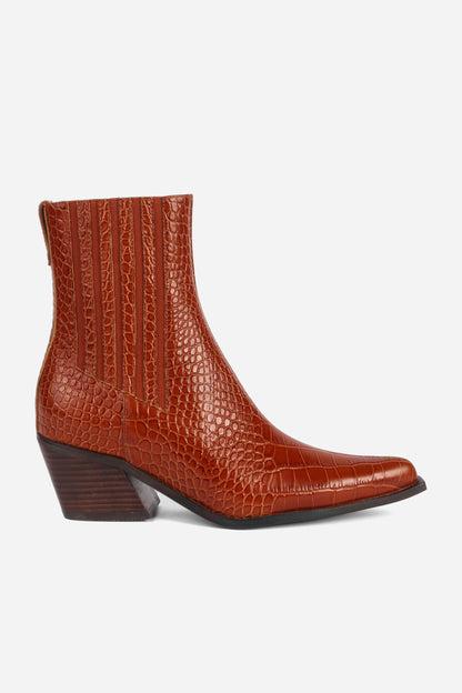Intentionally Blank HILLARY CROC WESTERN BOOT