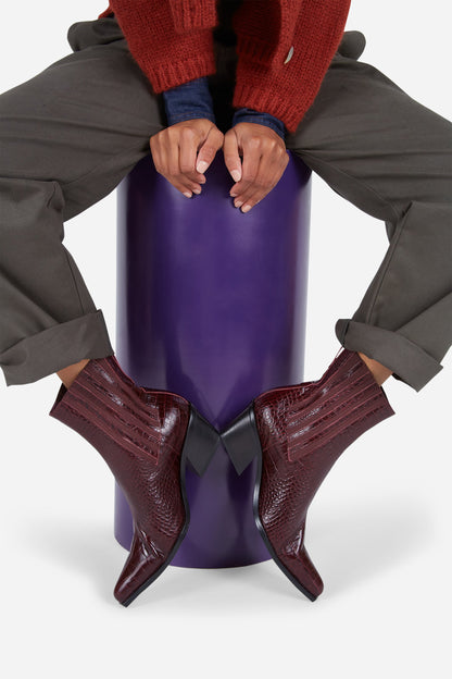 Intentionally Blank HILLARY CROC WESTERN BOOT