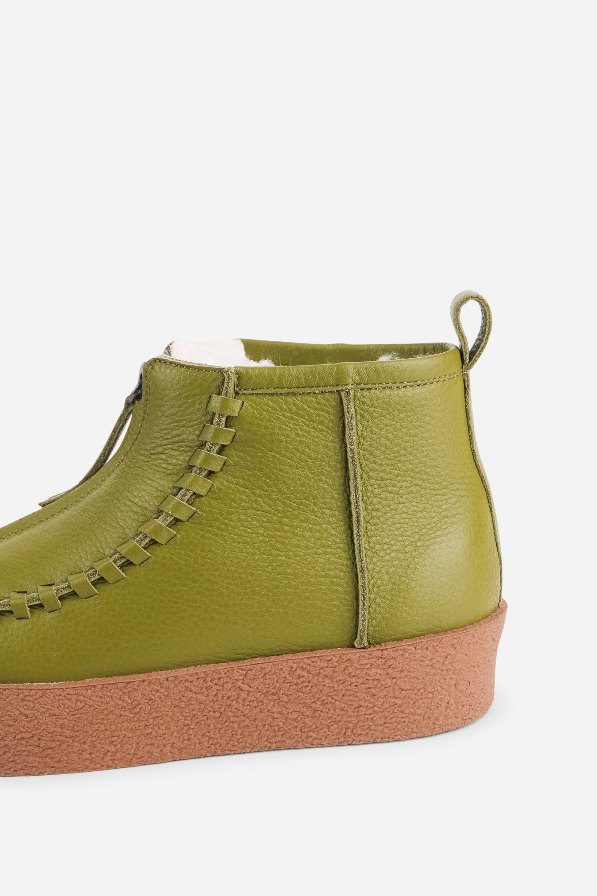 Intentionally Blank TAM TAM FAUX-FUR LINED LEATHER ANKLE BOOT
