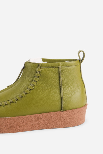 Intentionally Blank TAM TAM FAUX-FUR LINED LEATHER ANKLE BOOT