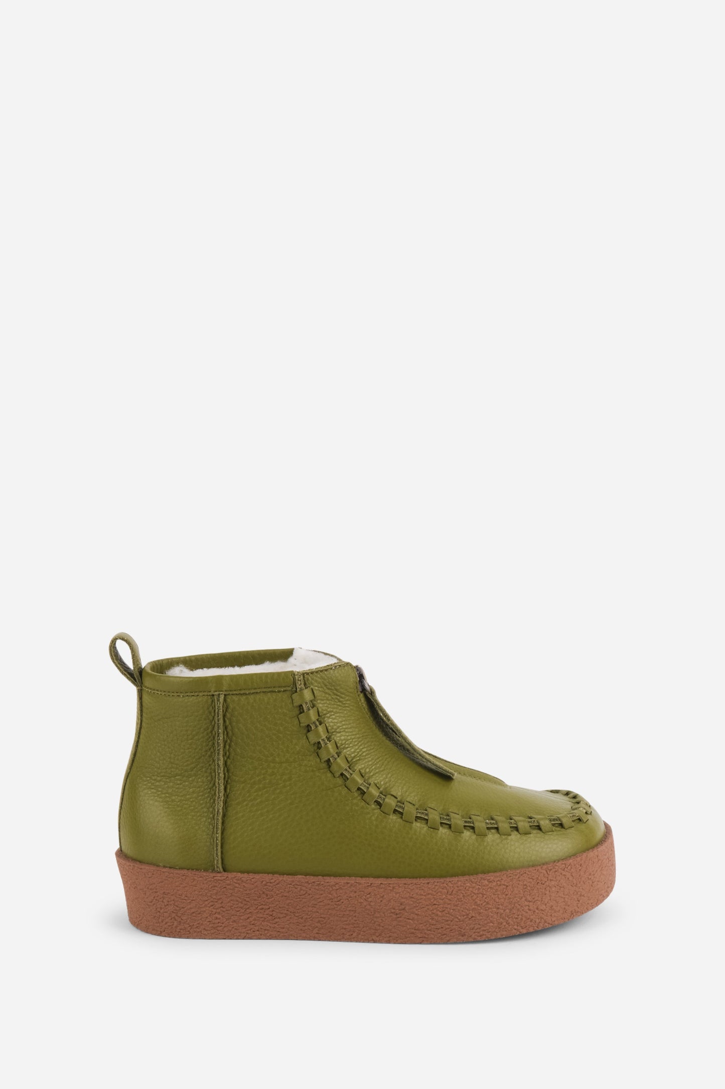 Intentionally Blank TAM TAM FAUX-FUR LINED LEATHER ANKLE BOOT