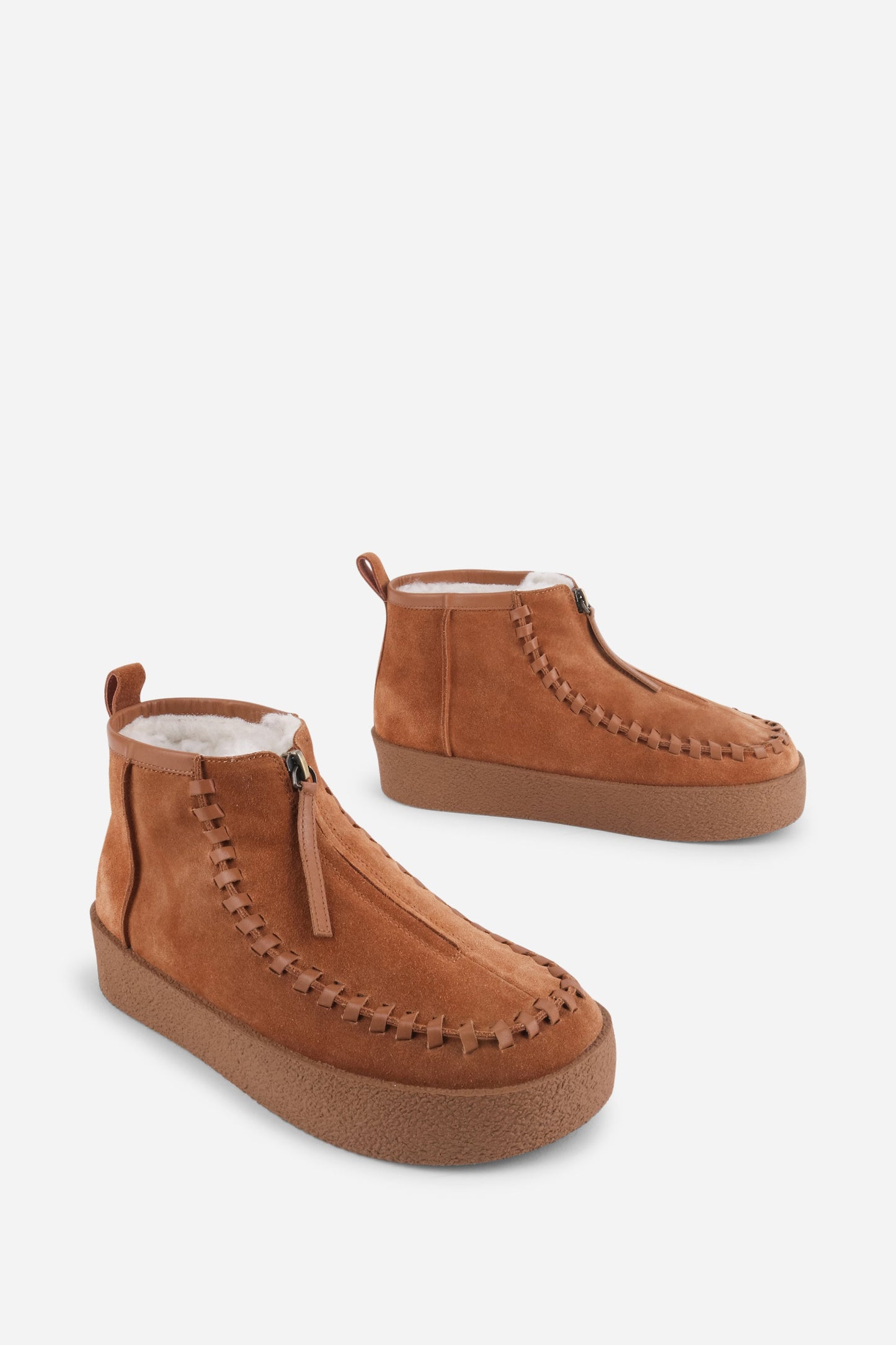 Intentionally Blank TAM TAM FAUX-FUR LINED SUEDE ANKLE BOOT