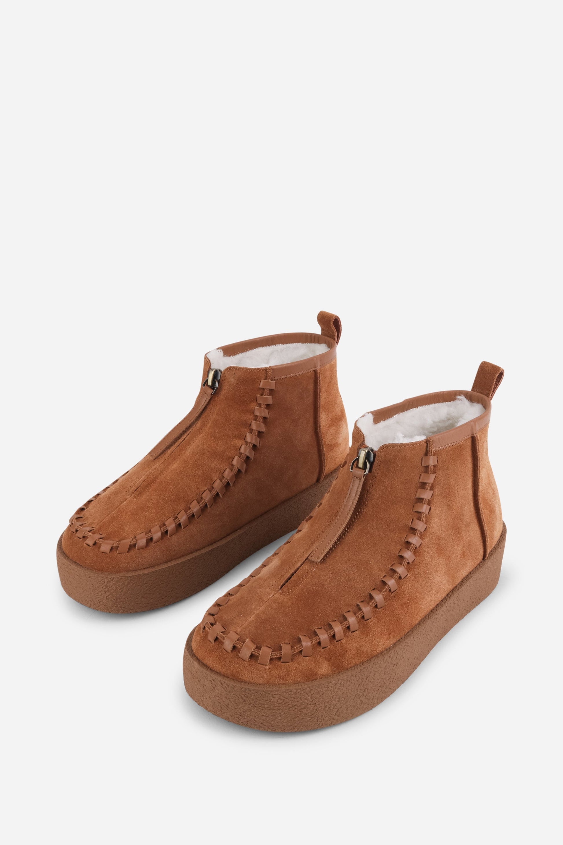 Intentionally Blank TAM TAM FAUX-FUR LINED SUEDE ANKLE BOOT