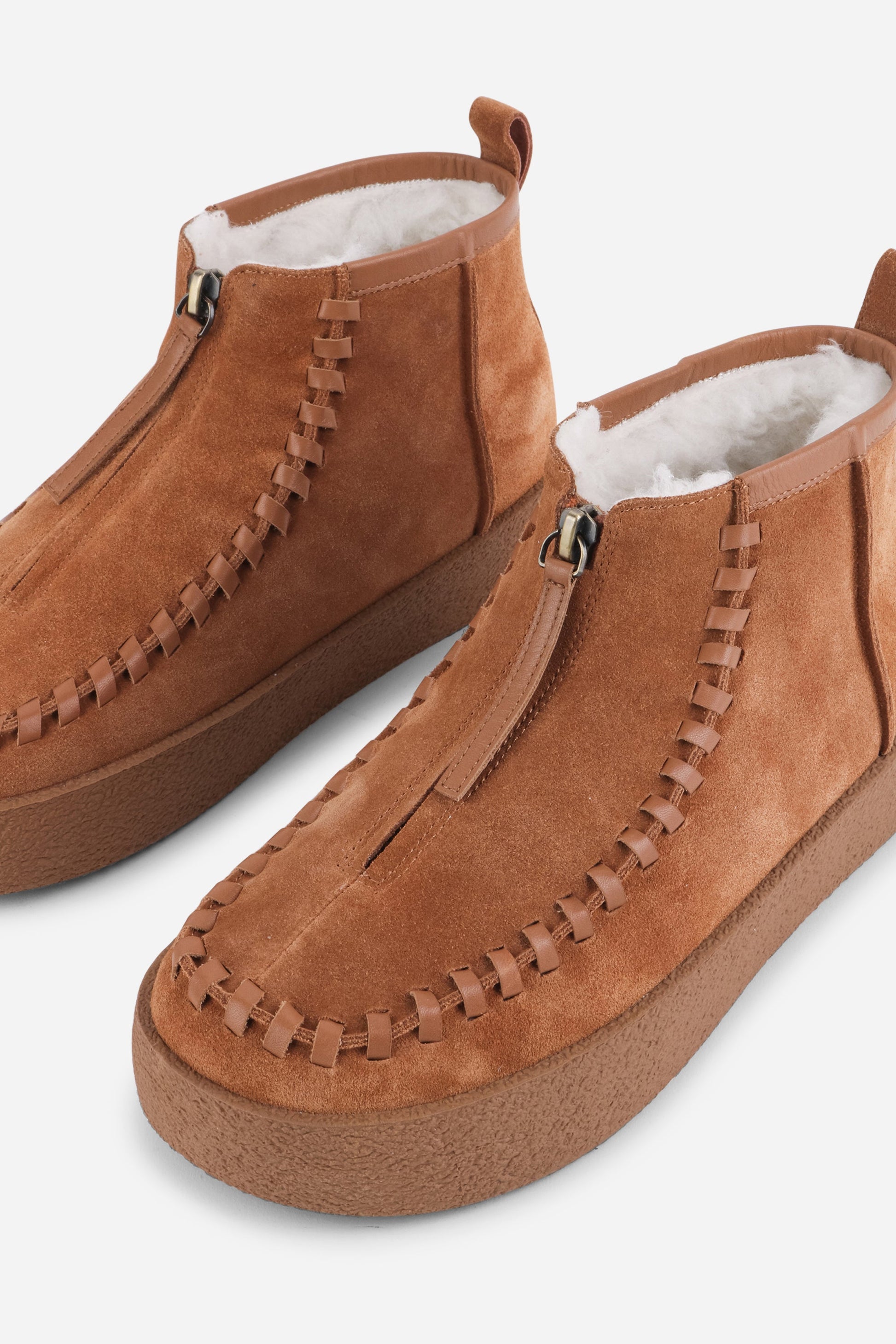Intentionally Blank TAM TAM FAUX-FUR LINED SUEDE ANKLE BOOT