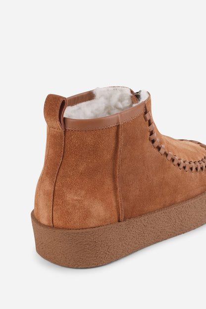 Intentionally Blank TAM TAM FAUX-FUR LINED SUEDE ANKLE BOOT