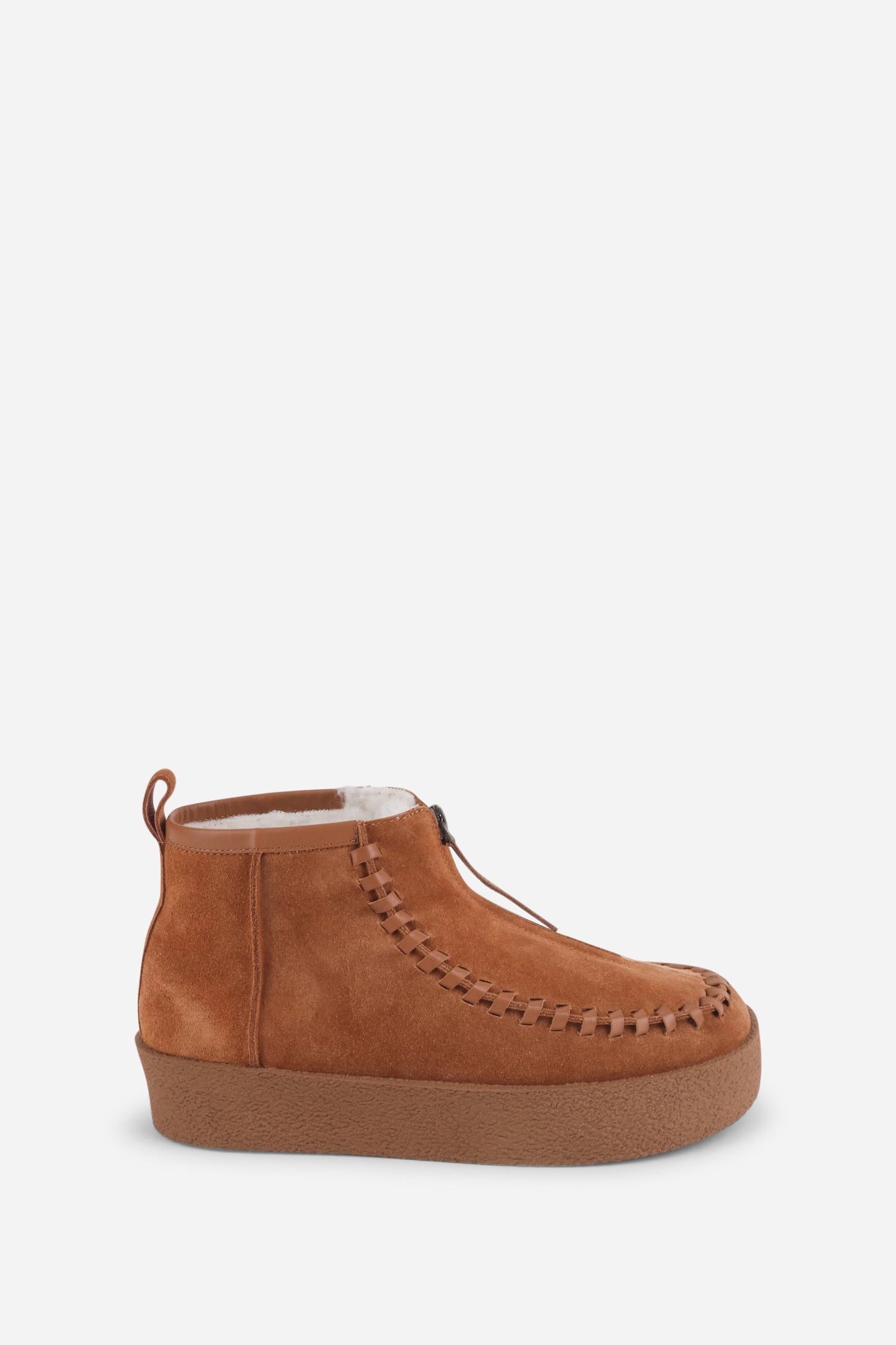 Intentionally Blank TAM TAM FAUX-FUR LINED SUEDE ANKLE BOOT
