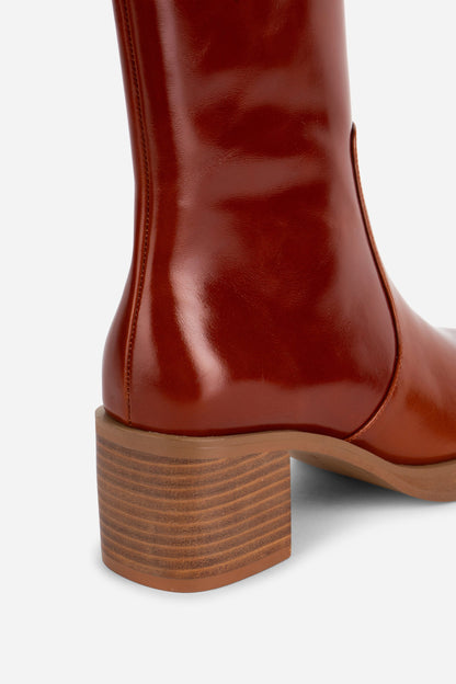 Intentionally Blank NORFOLK STACKED HEEL ANKLE BOOT