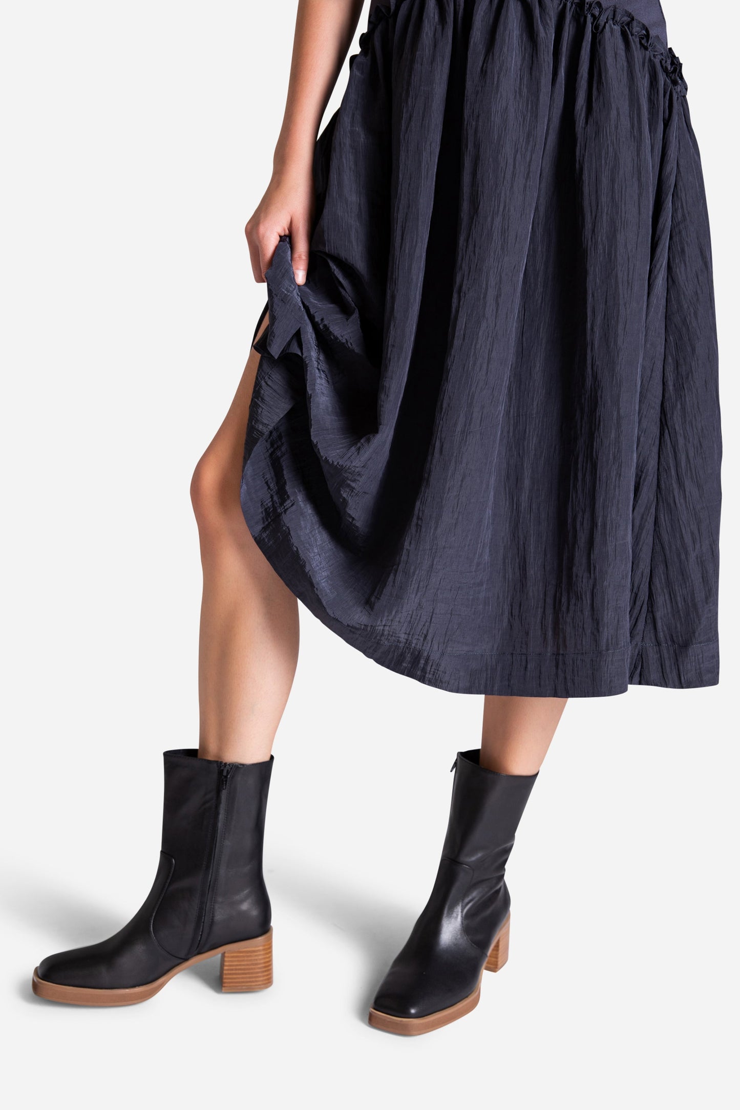 Intentionally Blank NORFOLK STACKED HEEL ANKLE BOOT