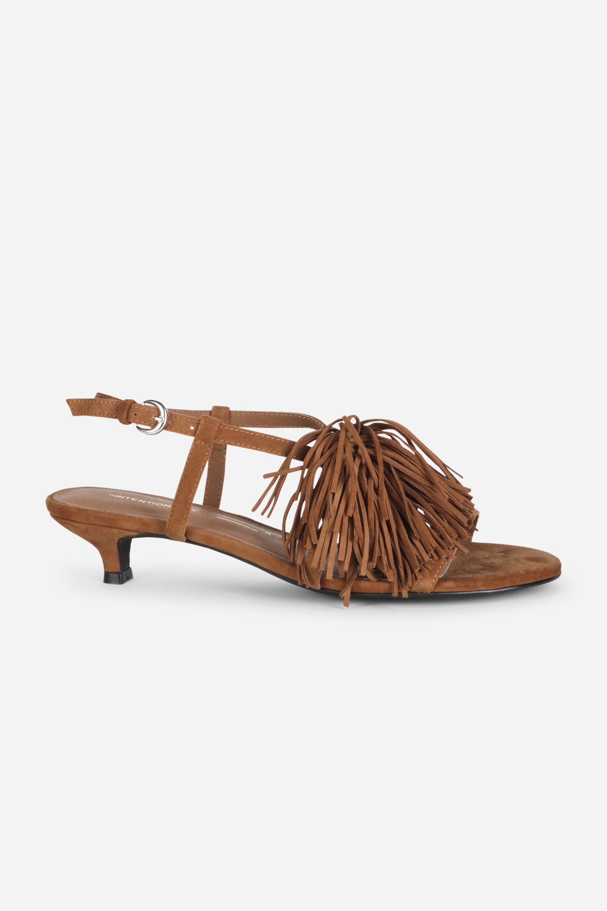 Intentionally Blank CHAPERONE FRINGE KITTEN HEEL