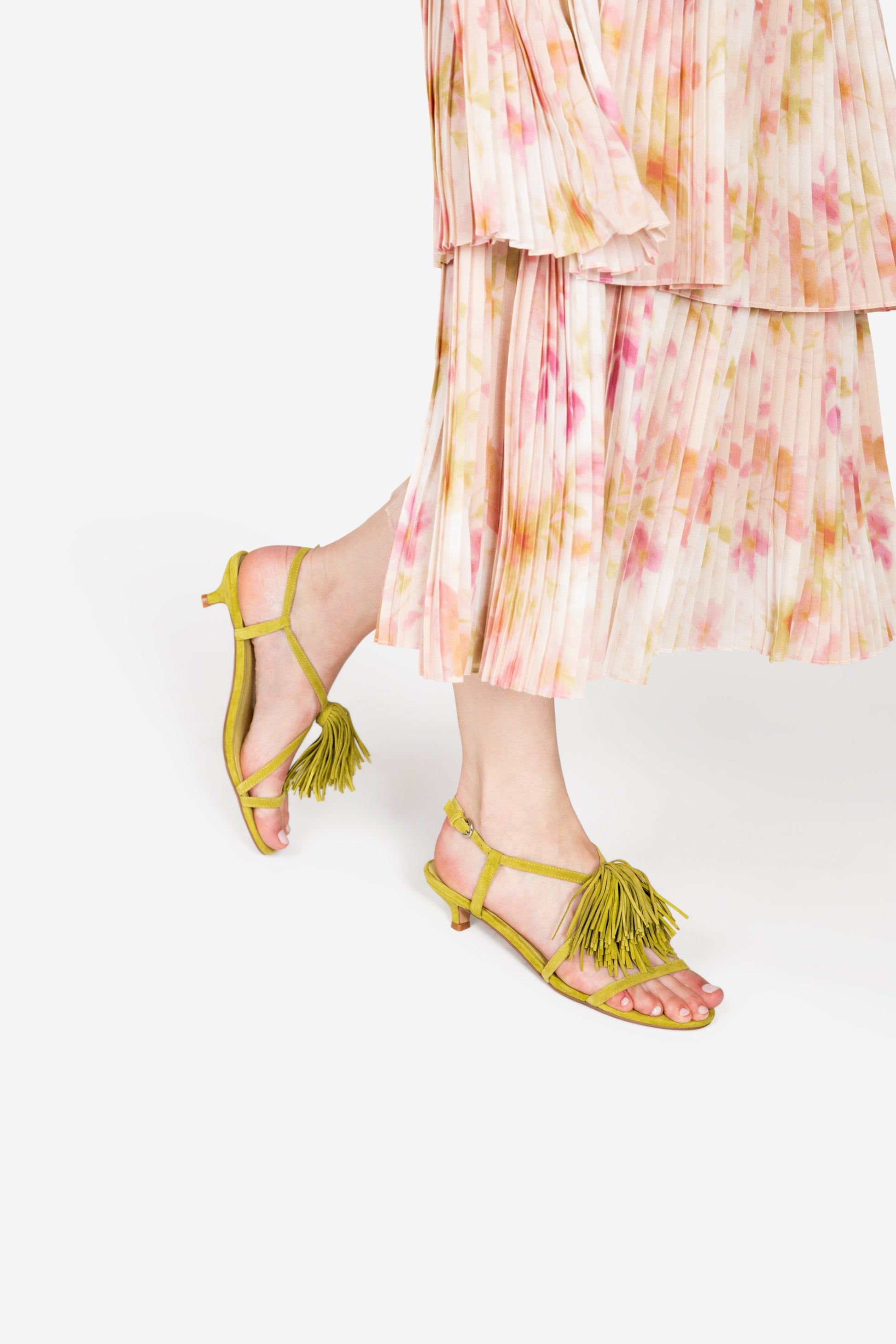 Intentionally Blank CHAPERONE FRINGE KITTEN HEEL