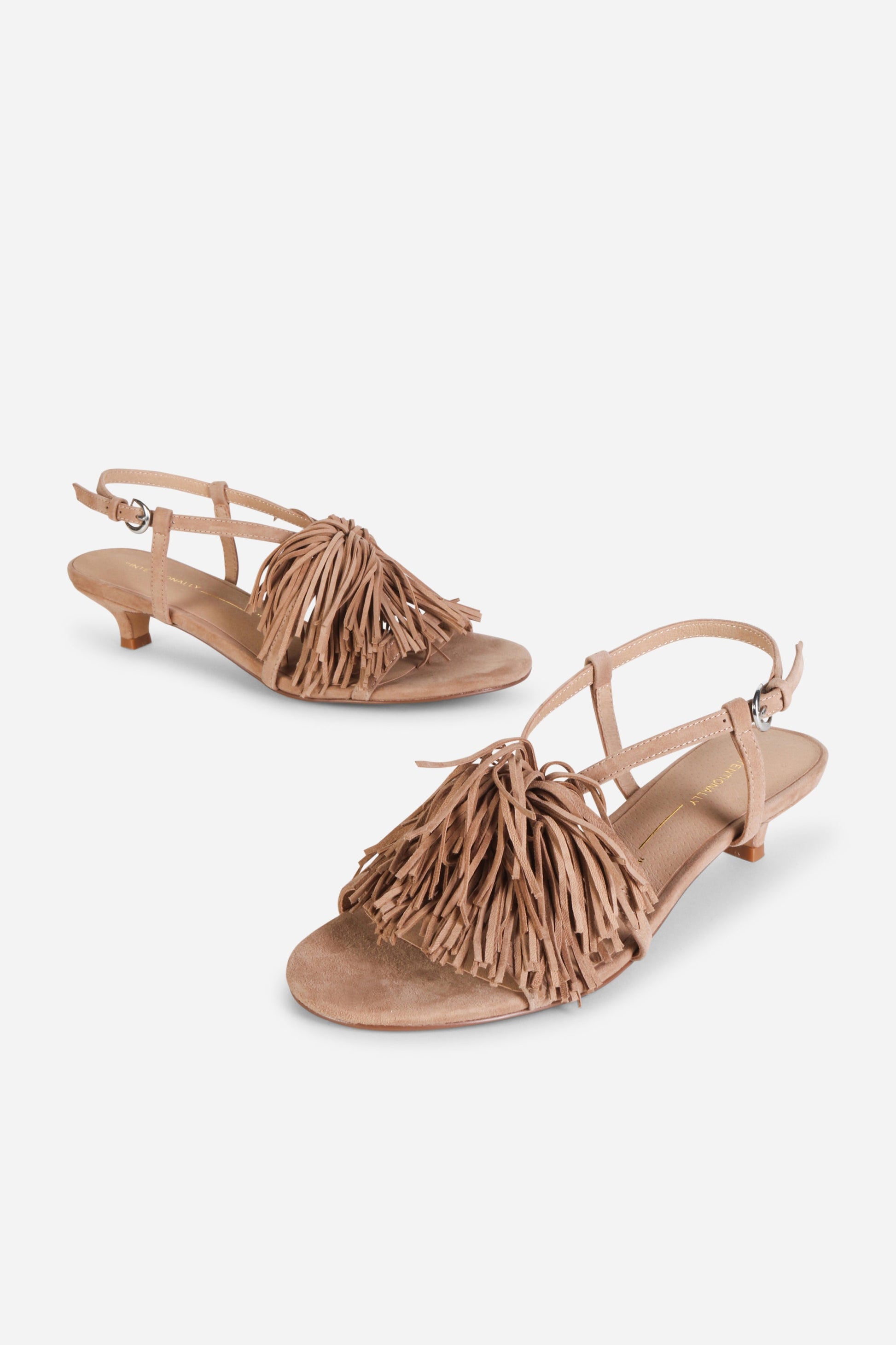Intentionally Blank CHAPERONE FRINGE KITTEN HEEL