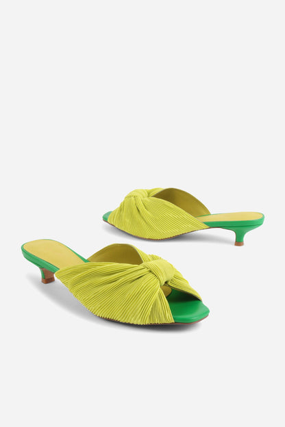 Intentionally Blank CURFEW KITTEN HEEL SATIN SANDAL