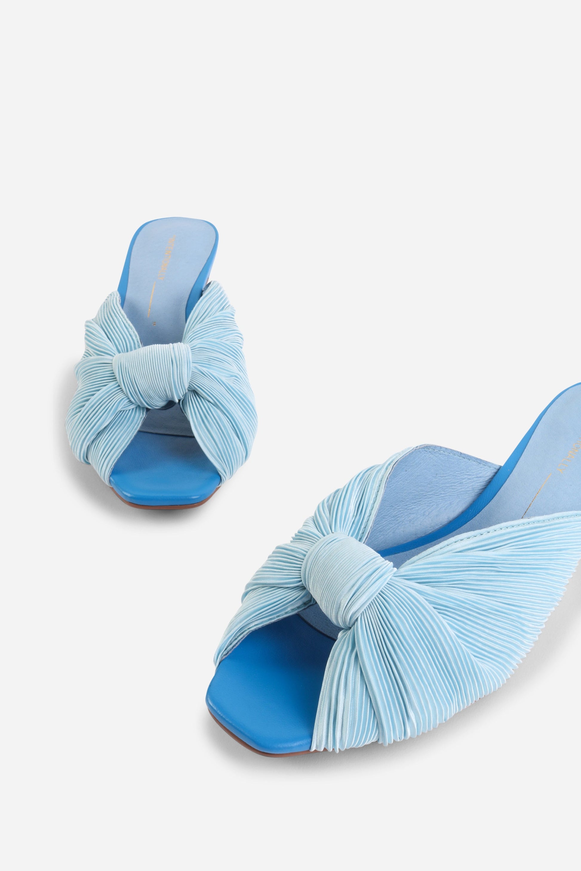Intentionally Blank CURFEW KITTEN HEEL SATIN SANDAL