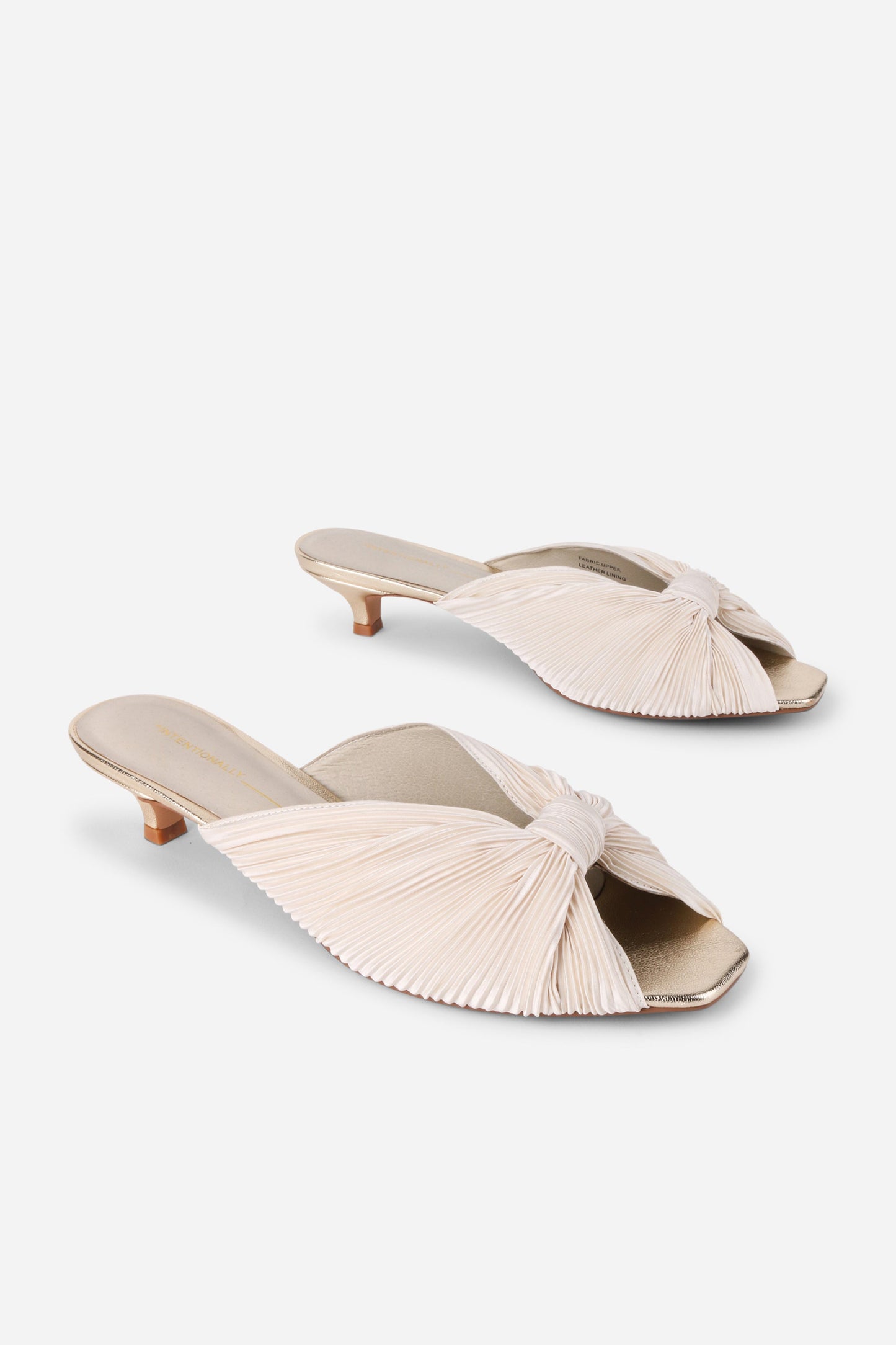 Intentionally Blank CURFEW KITTEN HEEL SATIN SANDAL
