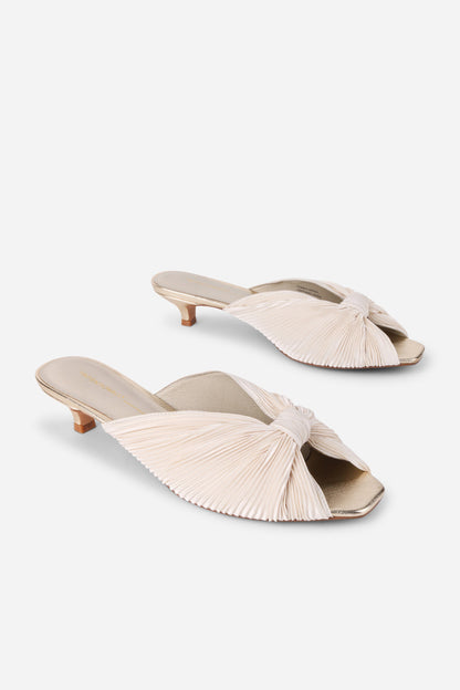 Intentionally Blank CURFEW KITTEN HEEL SATIN SANDAL