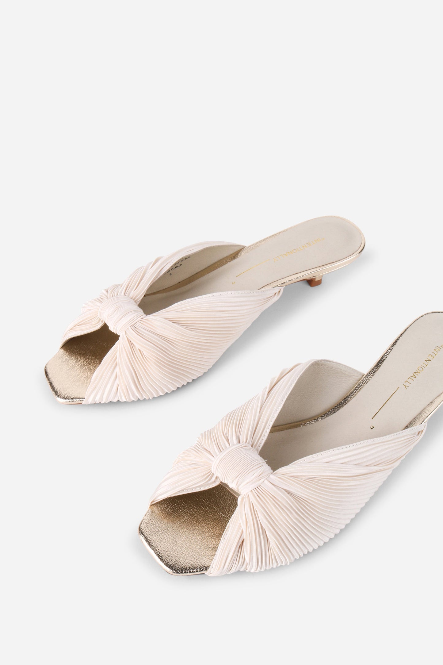 Intentionally Blank CURFEW KITTEN HEEL SATIN SANDAL