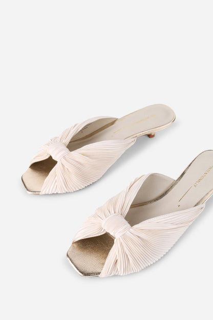Intentionally Blank CURFEW KITTEN HEEL SATIN SANDAL