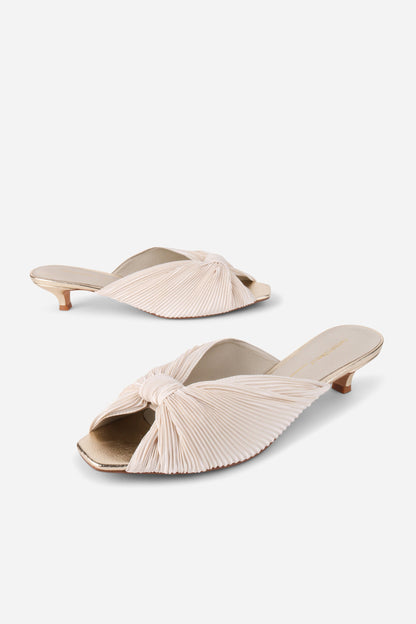 Intentionally Blank CURFEW KITTEN HEEL SATIN SANDAL