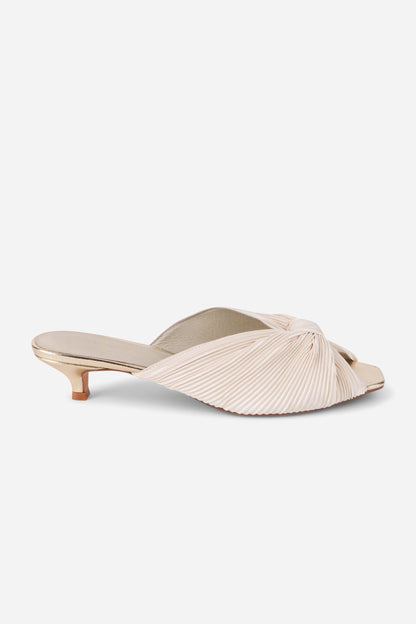 Intentionally Blank CURFEW KITTEN HEEL SATIN SANDAL